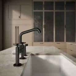 Two-hole bridge kitchen sink faucet with side sprayer^Kohler Online
