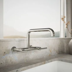 Two-hole wall-mount bridge kitchen sink faucet^Kohler Sale