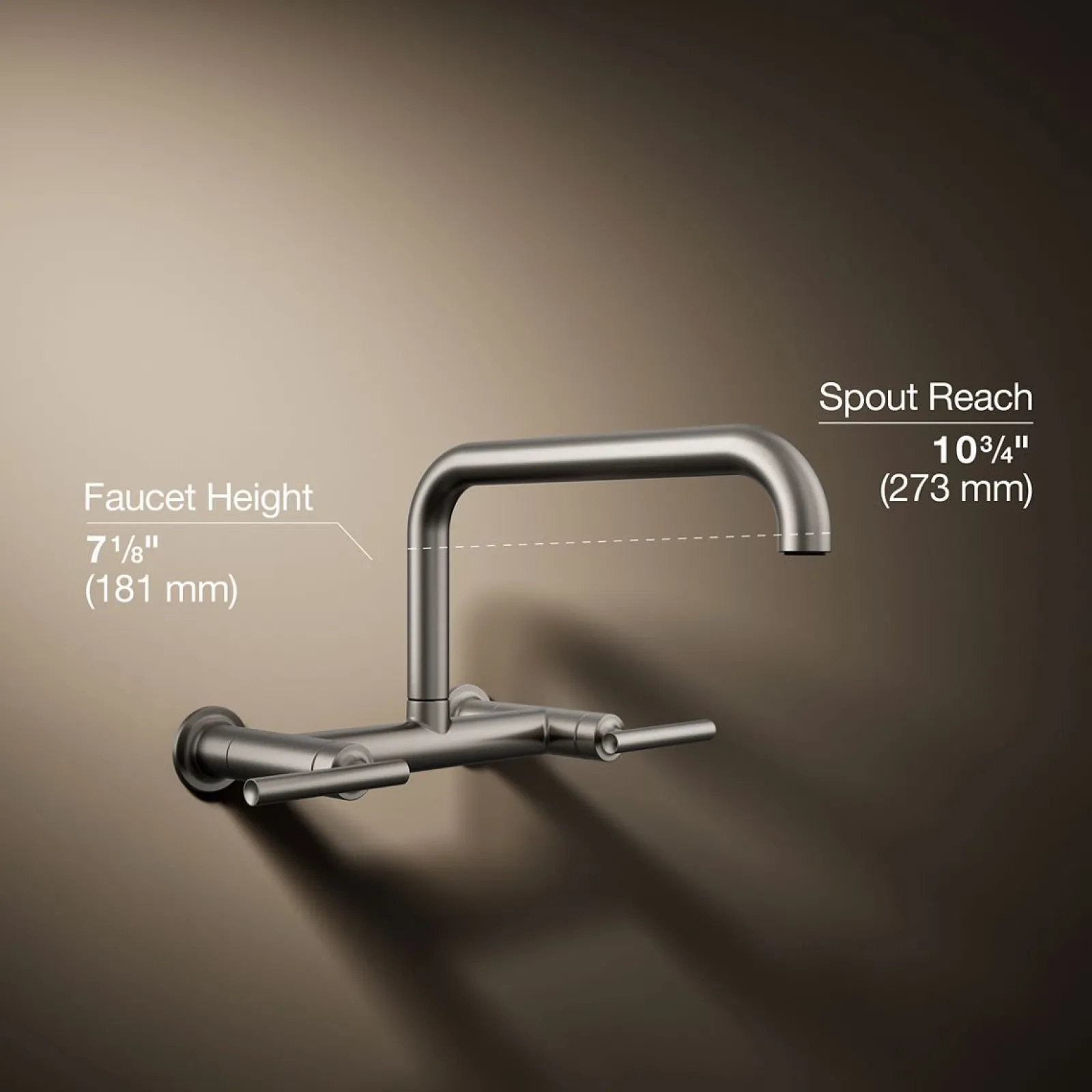 Two-hole wall-mount bridge kitchen sink faucet^Kohler Sale