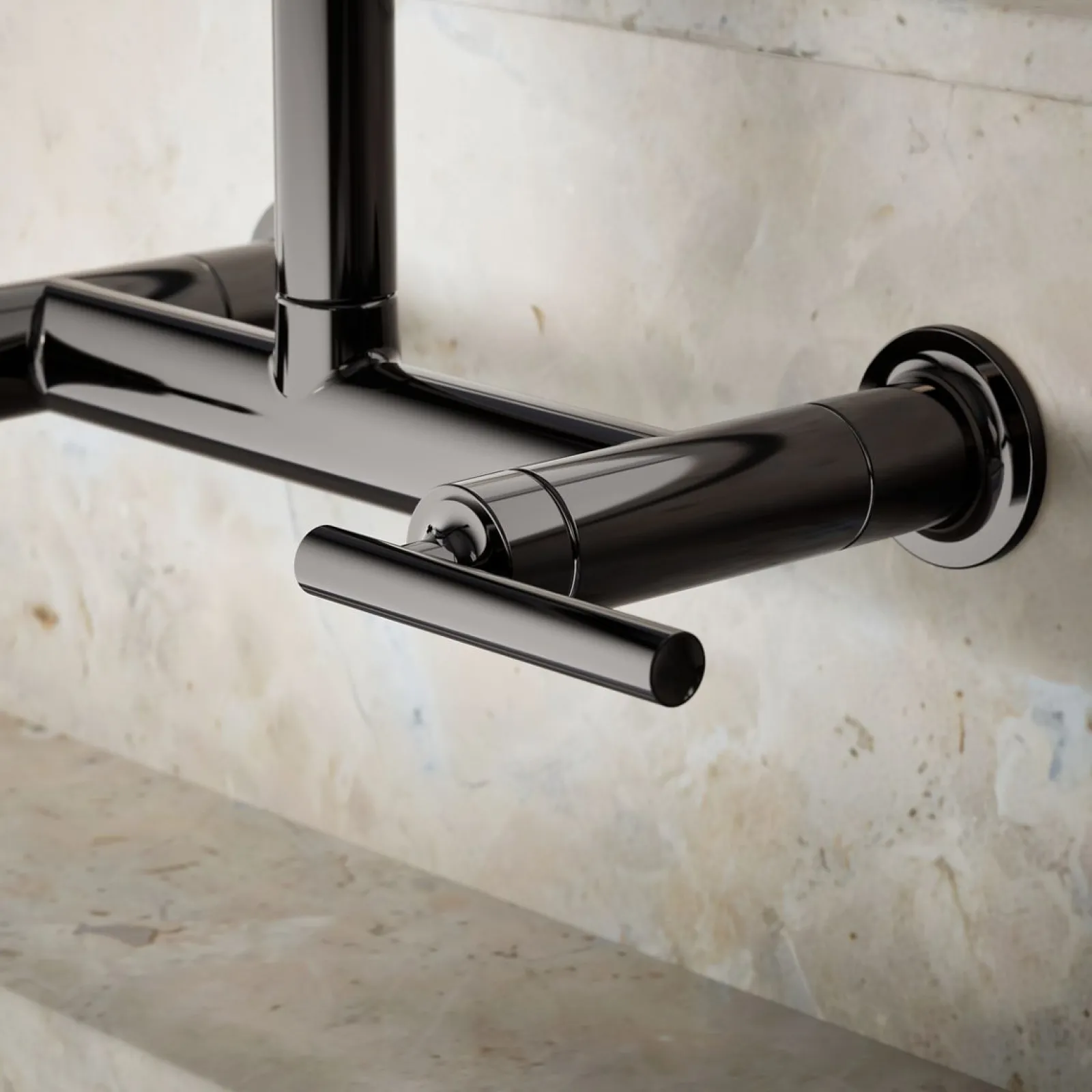 Two-hole wall-mount bridge kitchen sink faucet^Kohler Sale