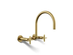 Two-hole wall-mount bridge kitchen sink faucet^Kohler Online