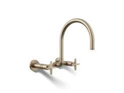 Two-hole wall-mount bridge kitchen sink faucet^Kohler Online
