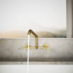 Two-hole wall-mount bridge kitchen sink faucet^Kohler Online