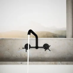 Two-hole wall-mount bridge kitchen sink faucet^Kohler Online