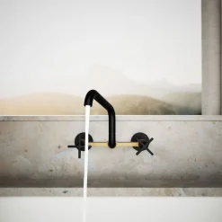 Two-hole wall-mount bridge kitchen sink faucet^Kohler Online