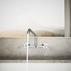 Two-hole wall-mount bridge kitchen sink faucet^Kohler Online