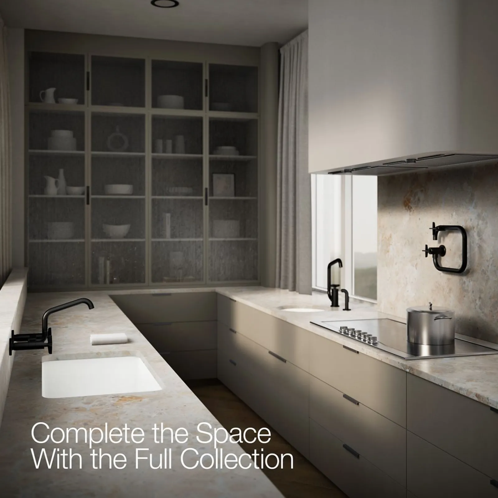 Two-hole wall-mount bridge kitchen sink faucet^Kohler Online