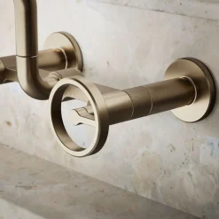 Two-hole wall-mount bridge kitchen sink faucet^Kohler New