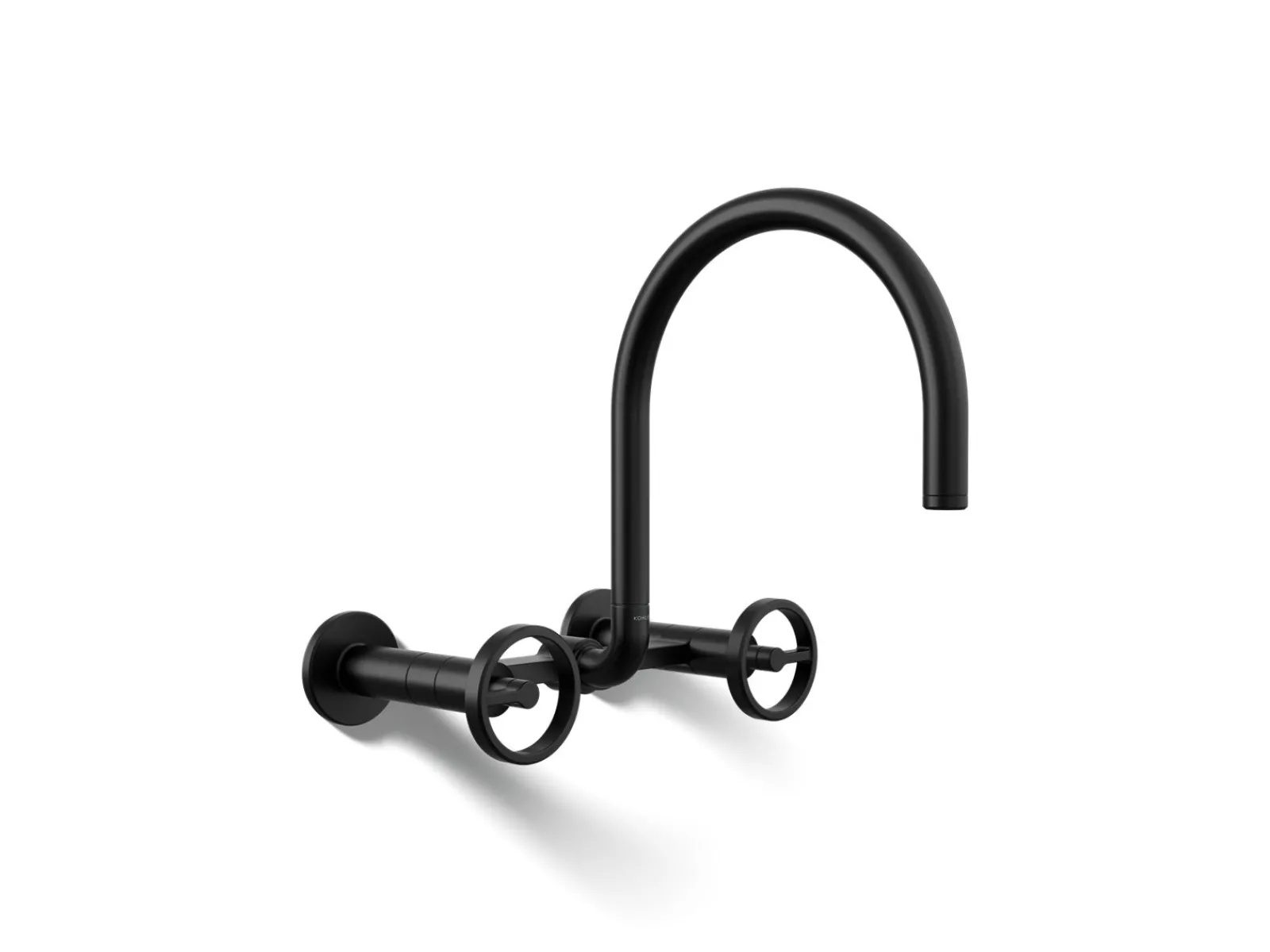 Two-hole wall-mount bridge kitchen sink faucet^Kohler Hot