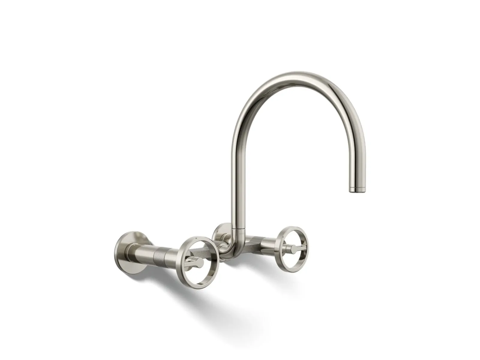 Two-hole wall-mount bridge kitchen sink faucet^Kohler Hot