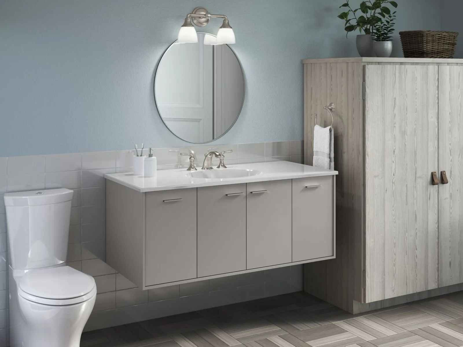 Two-light sconce^Kohler New