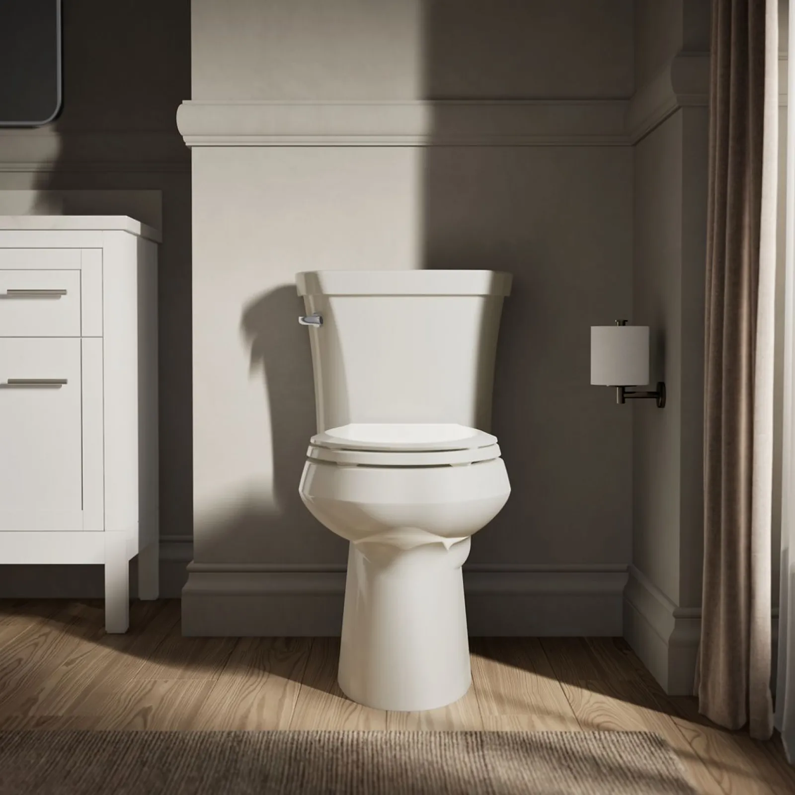 Two-piece elongated comfort height toilet, 1.28 gpf^Kohler Hot