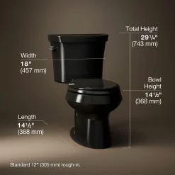 Two-piece elongated toilet, dual-flush^Kohler Clearance