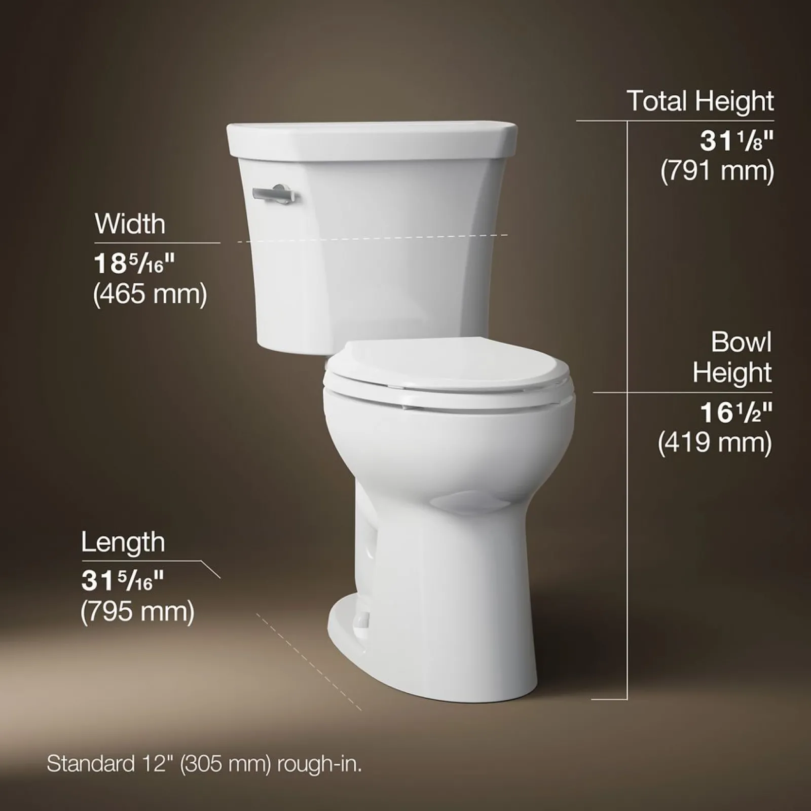 Two-piece elongated toilet, 1.28 gpf^Kohler Sale