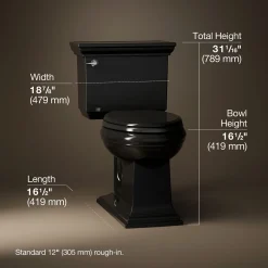 Two-piece elongated toilet, 1.28 gpf^Kohler Discount