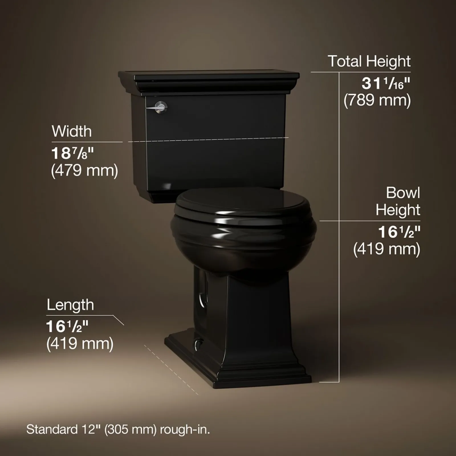 Two-piece elongated toilet, 1.28 gpf^Kohler Discount