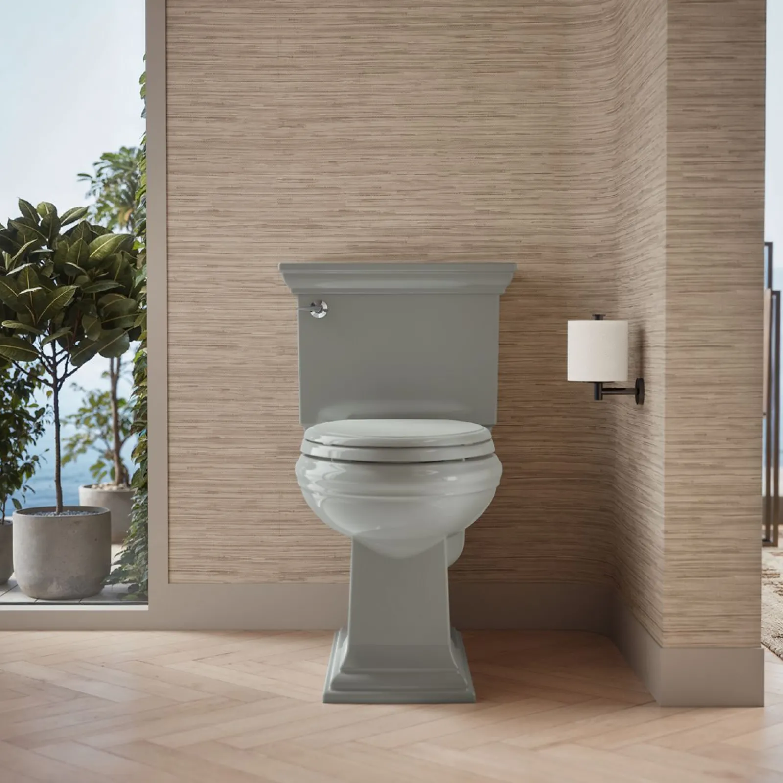 Two-piece elongated toilet, 1.28 gpf^Kohler Discount
