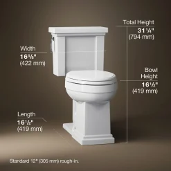 Two-piece elongated toilet, 1.28 gpf^Kohler Sale