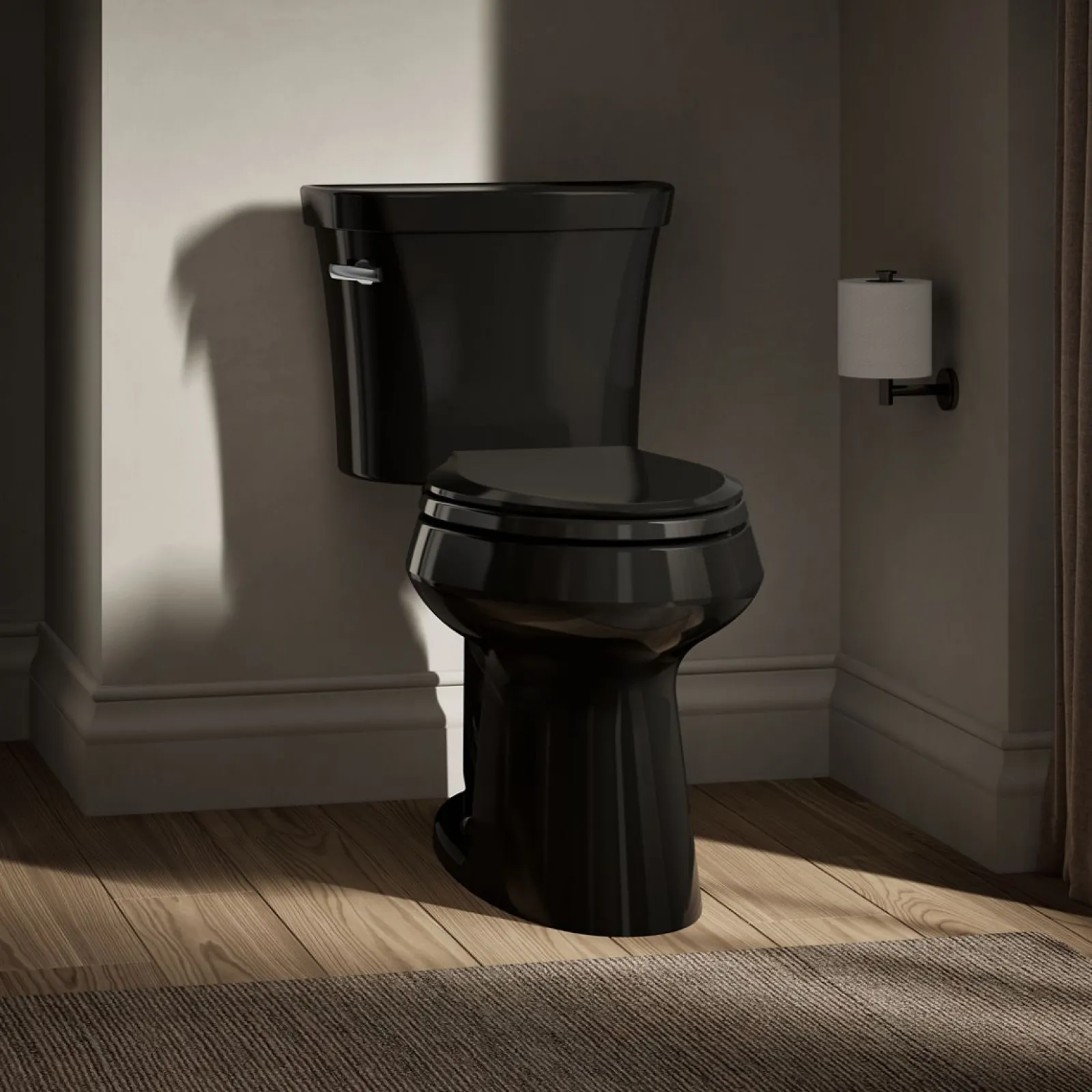 Two-piece elongated toilet, 1.0 gpf^Kohler