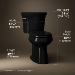 Two-piece elongated toilet, 1.28 gpf^Kohler Best