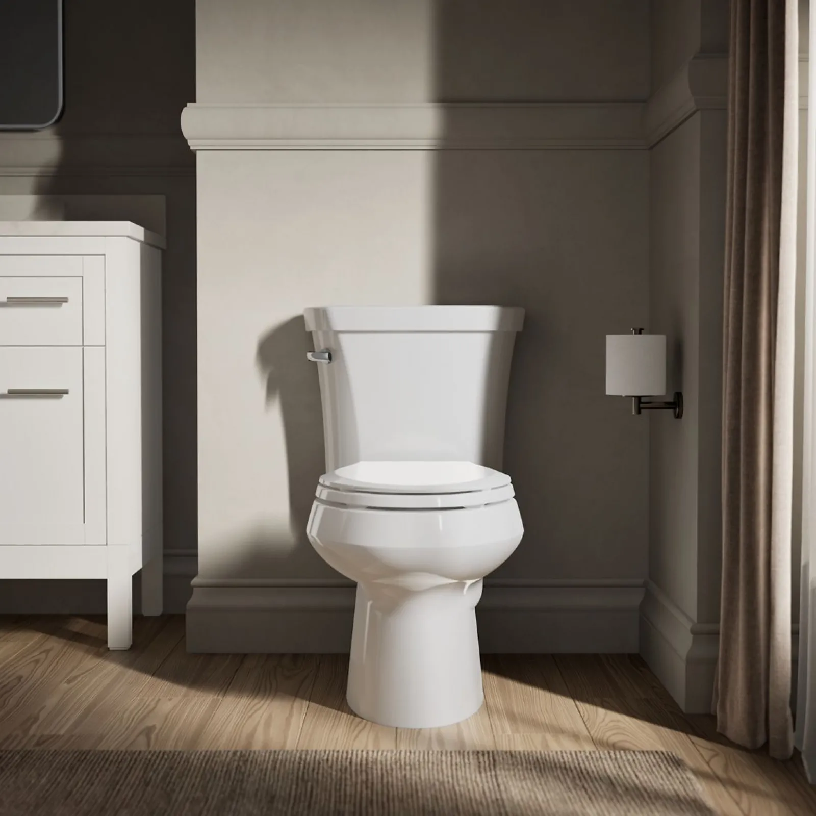 Two-piece elongated toilet, 1.28 gpf^Kohler Outlet