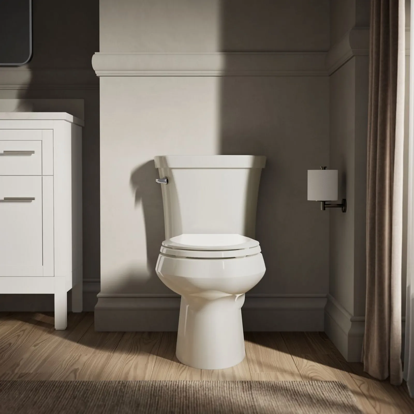 Two-piece elongated toilet, 1.28 gpf^Kohler Outlet