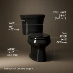 Two-piece elongated toilet, 1.6 gpf^Kohler Online