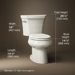 Two-piece elongated toilet, 1.6 gpf^Kohler Online