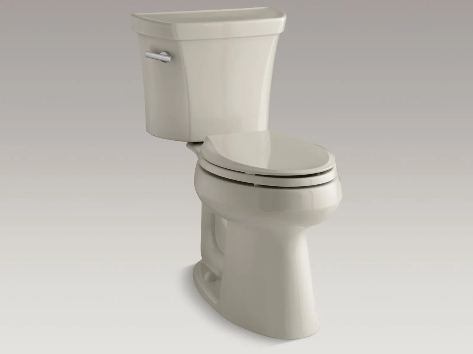 Two-piece elongated toilet, 1.28 gpf^Kohler New