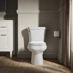Two-piece elongated toilet, 1.28 gpf^Kohler New