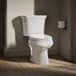 Two-piece elongated toilet, 1.28 gpf^Kohler New