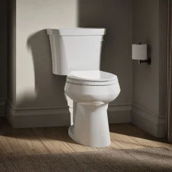 Two-piece elongated toilet, 1.28 gpf^Kohler New
