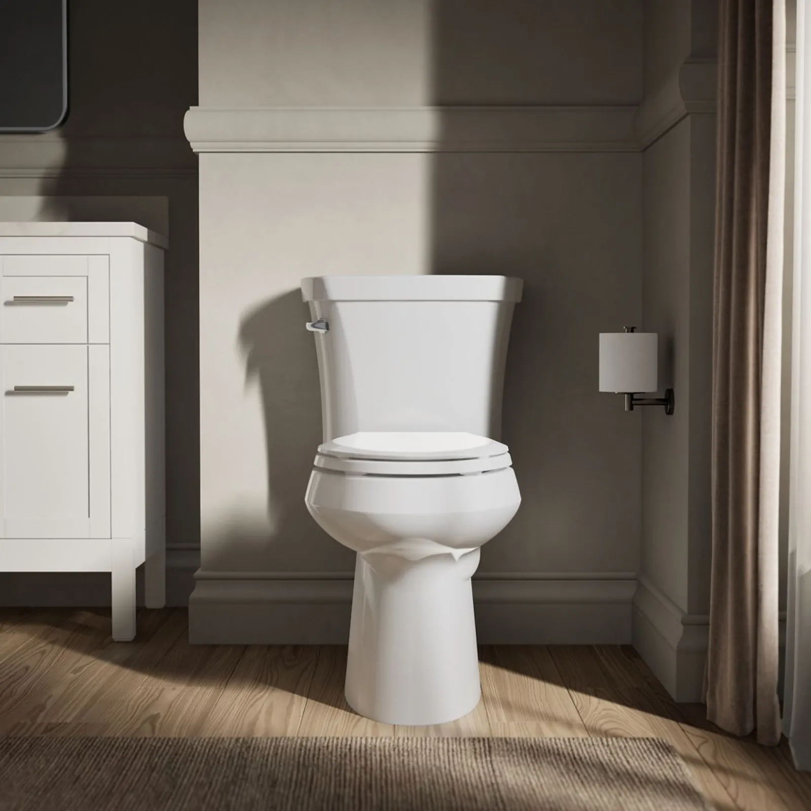 Two-piece elongated toilet, 1.28 gpf^Kohler Hot