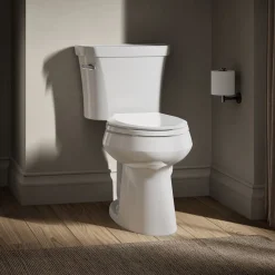 Two-piece elongated toilet, 1.28 gpf^Kohler Hot