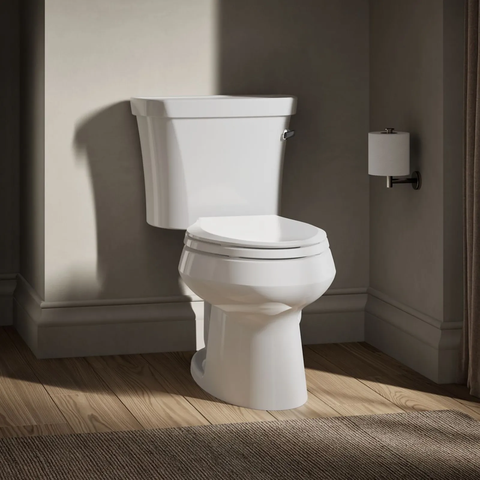 Two-piece elongated toilet, 1.28 gpf^Kohler Outlet