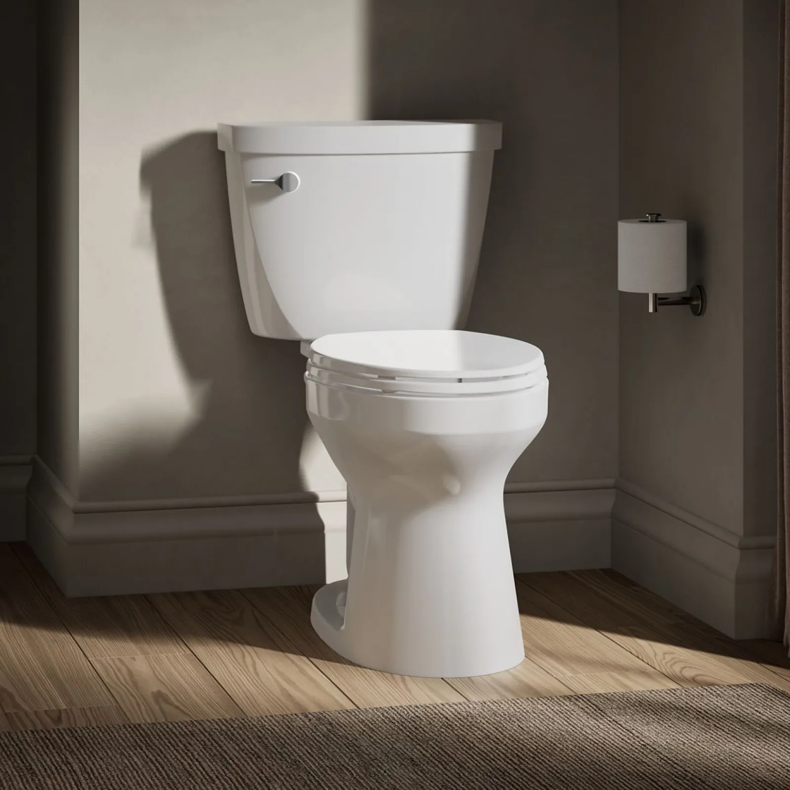 Two-piece elongated toilet, 1.6 gpf^Kohler