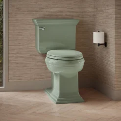 Two-piece elongated toilet with concealed trapway, 1.28 gpf^Kohler Hot