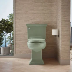 Two-piece elongated toilet with concealed trapway, 1.28 gpf^Kohler Hot