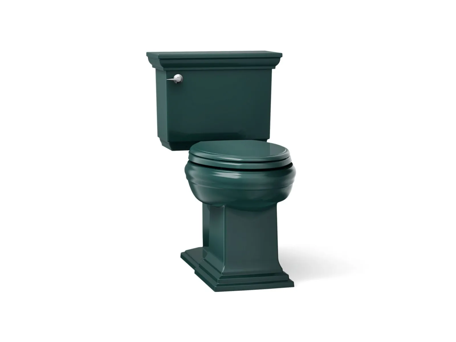 Two-piece elongated toilet with concealed trapway, 1.28 gpf^Kohler Hot
