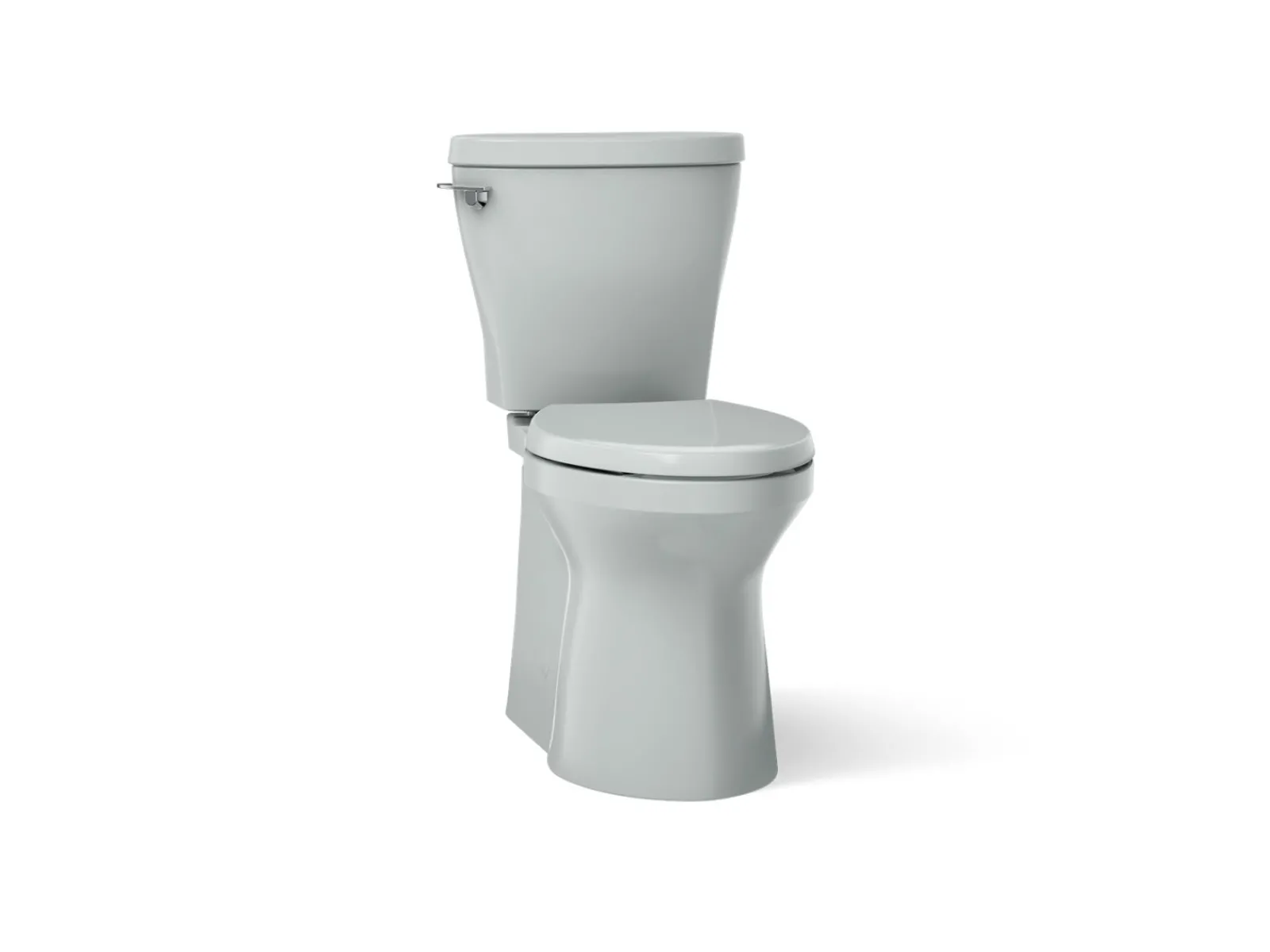 Two-piece elongated toilet with skirted trapway, 1.28 gpf^Kohler Clearance