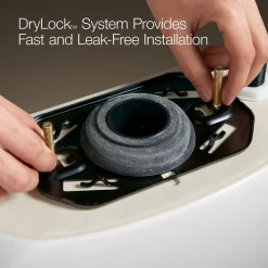 Two-piece elongated toilet with skirted trapway, 1.28 gpf^Kohler Clearance