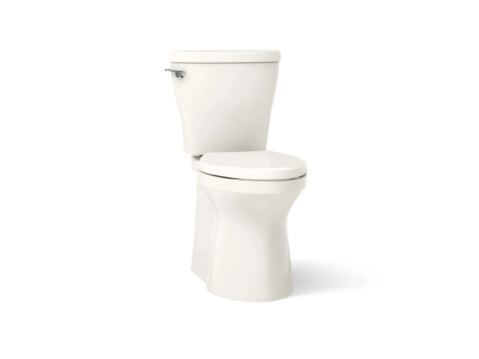 Two-piece elongated toilet with skirted trapway, 1.28 gpf^Kohler Clearance