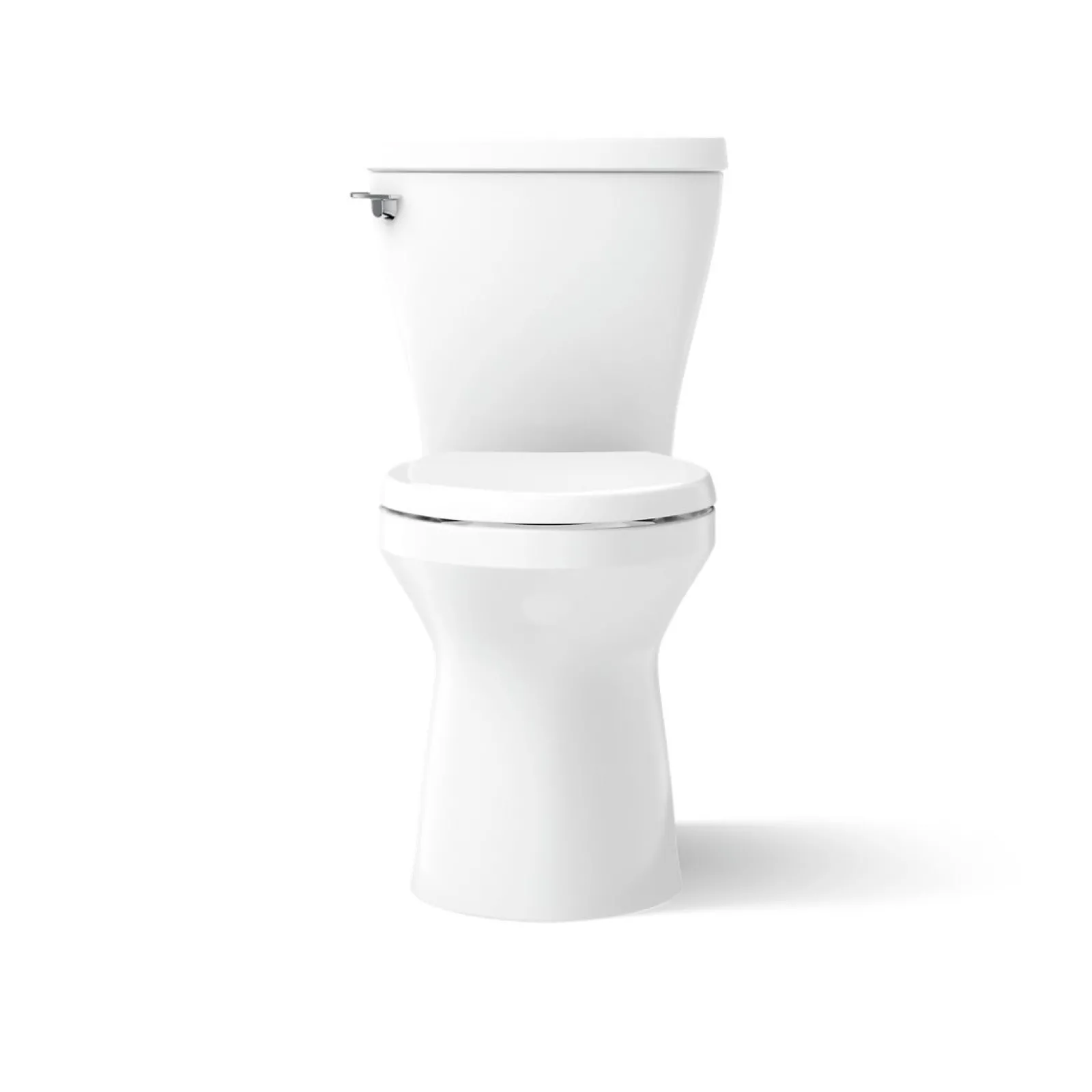 Two-piece elongated toilet with skirted trapway, 1.28 gpf^Kohler Clearance