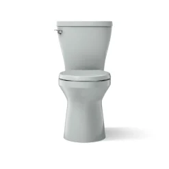 Two-piece elongated toilet with skirted trapway, 1.28 gpf^Kohler Clearance