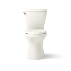 Two-piece elongated toilet with skirted trapway, 1.28 gpf^Kohler Clearance