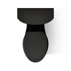 Two-piece elongated toilet with skirted trapway, 1.28 gpf^Kohler