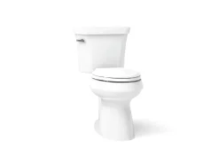 Two-piece elongated toilet with concealed trapway, 1.28 gpf^Kohler Online