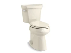 Two-piece elongated toilet with concealed trapway, 1.28 gpf^Kohler Online