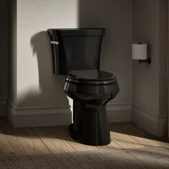 Two-piece elongated toilet with concealed trapway, 1.28 gpf^Kohler Online