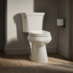 Two-piece elongated toilet with concealed trapway, 1.28 gpf^Kohler Online